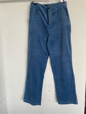 Zara Woman Dusty Blue Corduroy Trousers